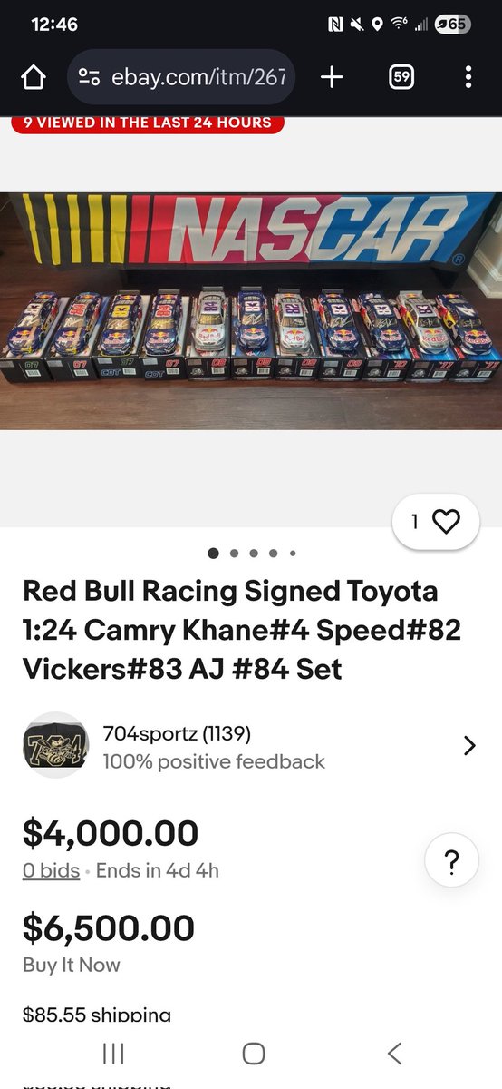 This has to be a one of kind collection but I can't imagine there's a bunch of people out there clamoring for all the Red Bull NASCAR diecasts