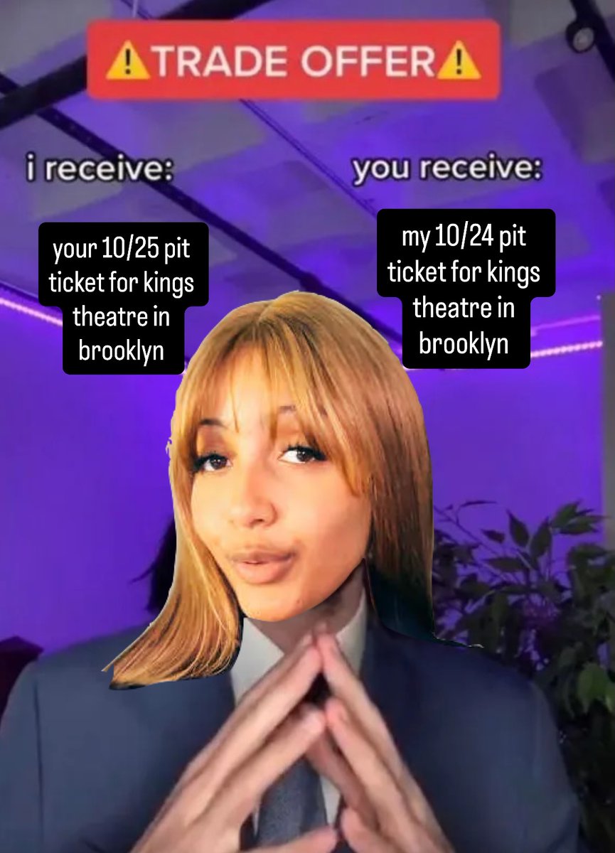 beingfrankful's tweet photo. ISO: pinkpantheress GA ticket for 10/25 for kings theatre in brooklyn, ny! will trade my 10/24 GA ticket in exchange <3 https://t.co/LfOoQ5kHvE