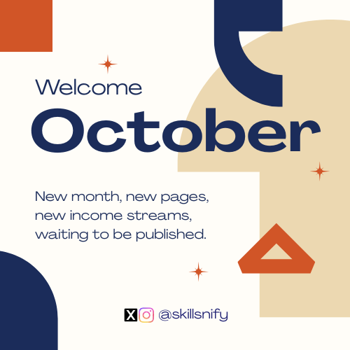 skillsnify's tweet image. Hola October! New month, new chapters waiting to be written, and more royalties cashed. All sounds like music to my ears 🎼

Detty December loading...
#skillsnify #amazonkdp #october