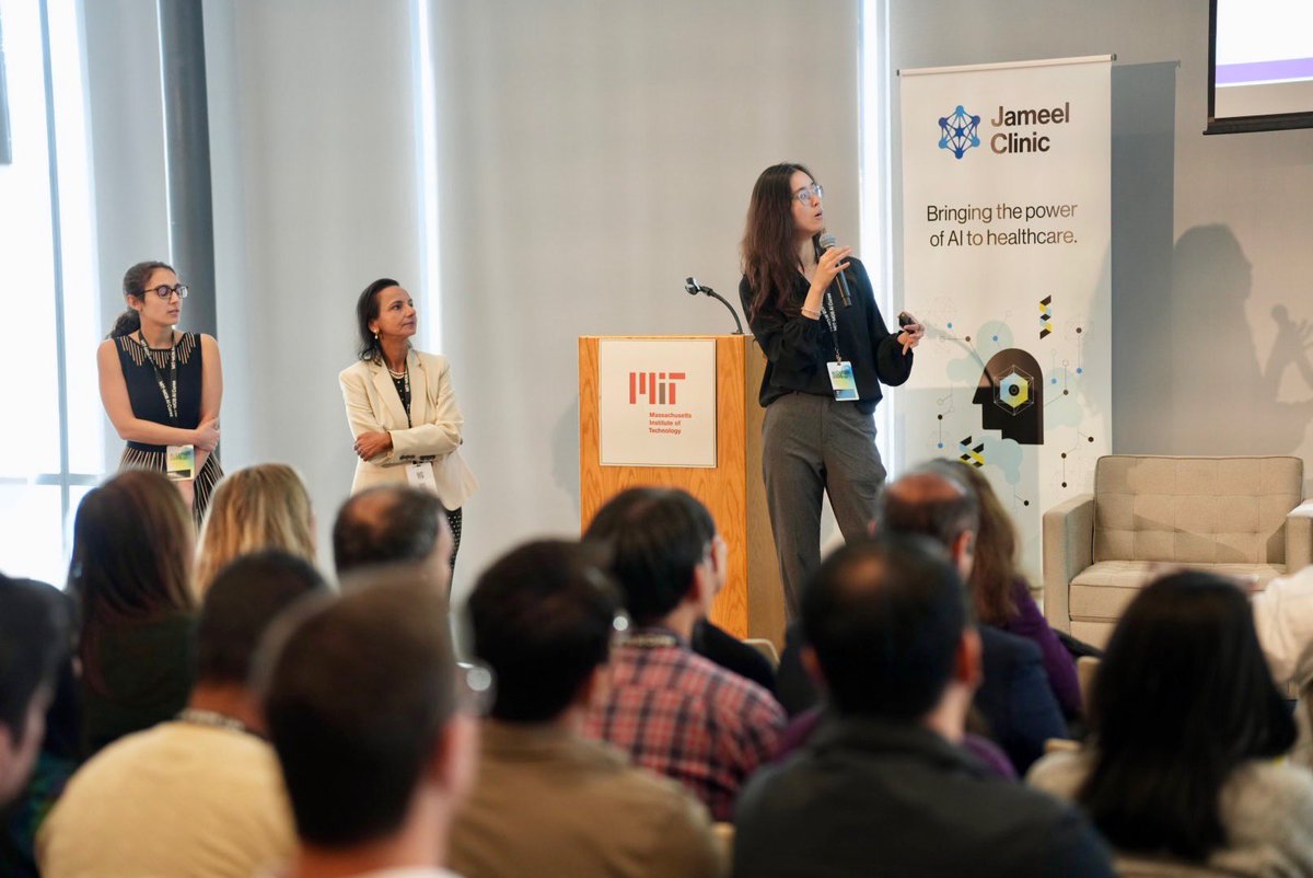 AIHealthMIT's tweet image. Next up @KhuranaBharti and her students spoke about using AI to predict signs of domestic violence years before patients seek help and develop categories of frailty in older adults. #AICures2025