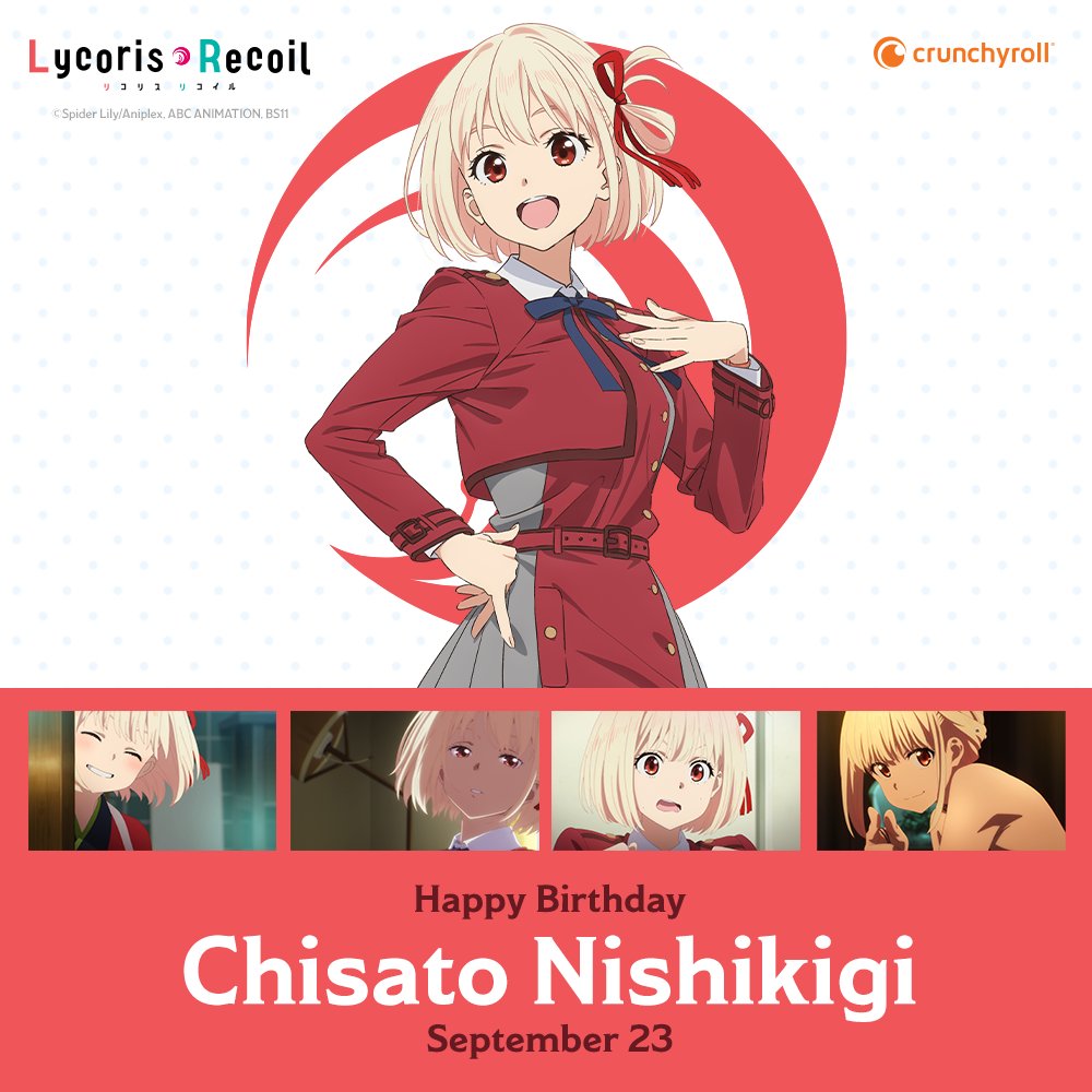 Celebrating Chisato Nishikigi today! ❤️