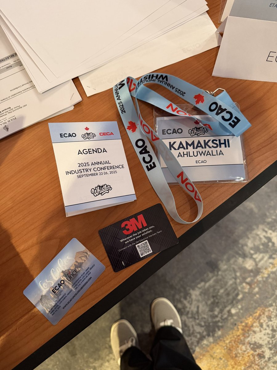 Welcome to Whistler! 🏔️

Pick up your Welcome Kit at the ECAO Hospitality Desk in the Crescendo Foyer (Level 1) — open until 5:30 PM.

Then join us for the Welcome Reception at 6:30 PM in the Harmony Foyer &amp; Ballroom! ✨