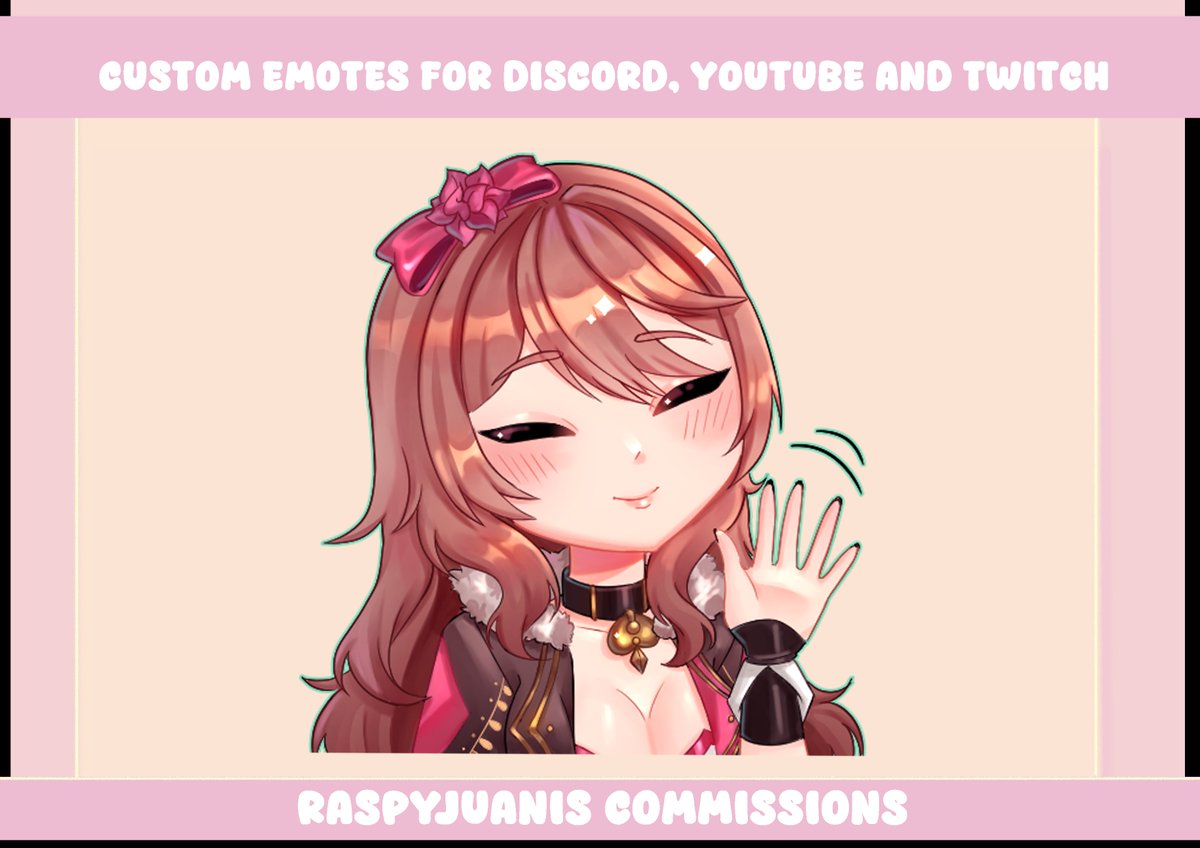 finished this #VGenComm for the lovely <a href="/OhHighlyKylie/">Highly Kylie✨カイリー🌹HIATUS 🌄</a> 
had a great time making this cute #Emote for her.
Hope U like it as much as i do
#DigitalArtist #art #ArtistOnTwitter #Vtuber #Commission #commissionsopen