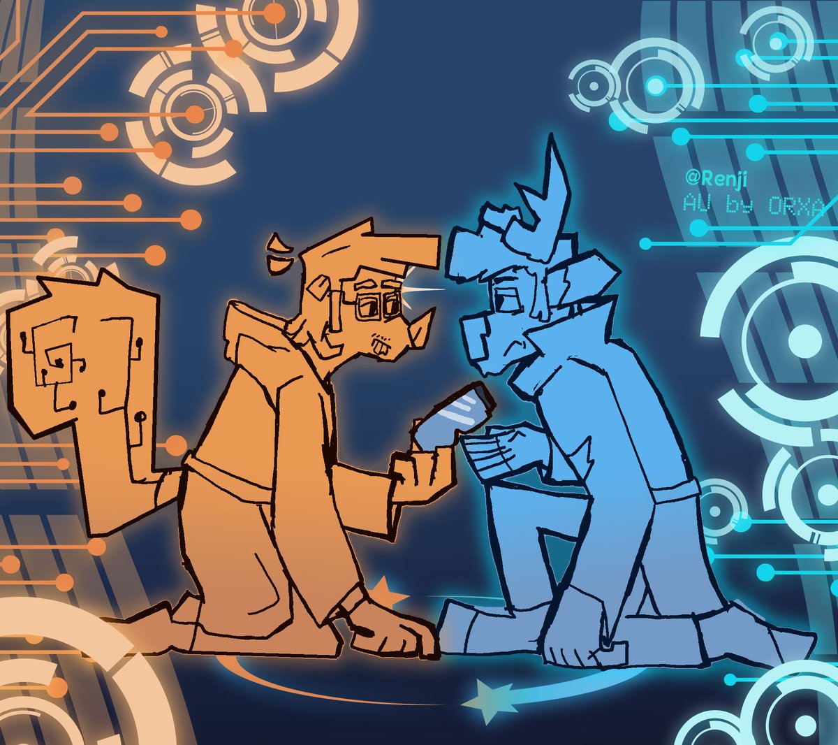 #euriweek Day Entry #2: Side Characters
feat. Catalyst Fiddleford

(Both fanon and anthro)  

#Gravityfalls #anthrofallsau