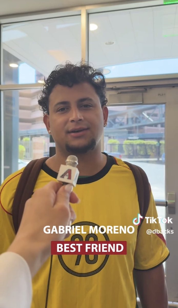 The Dbacks social media asked the players to describe Corbin with one word. 
Gabi: