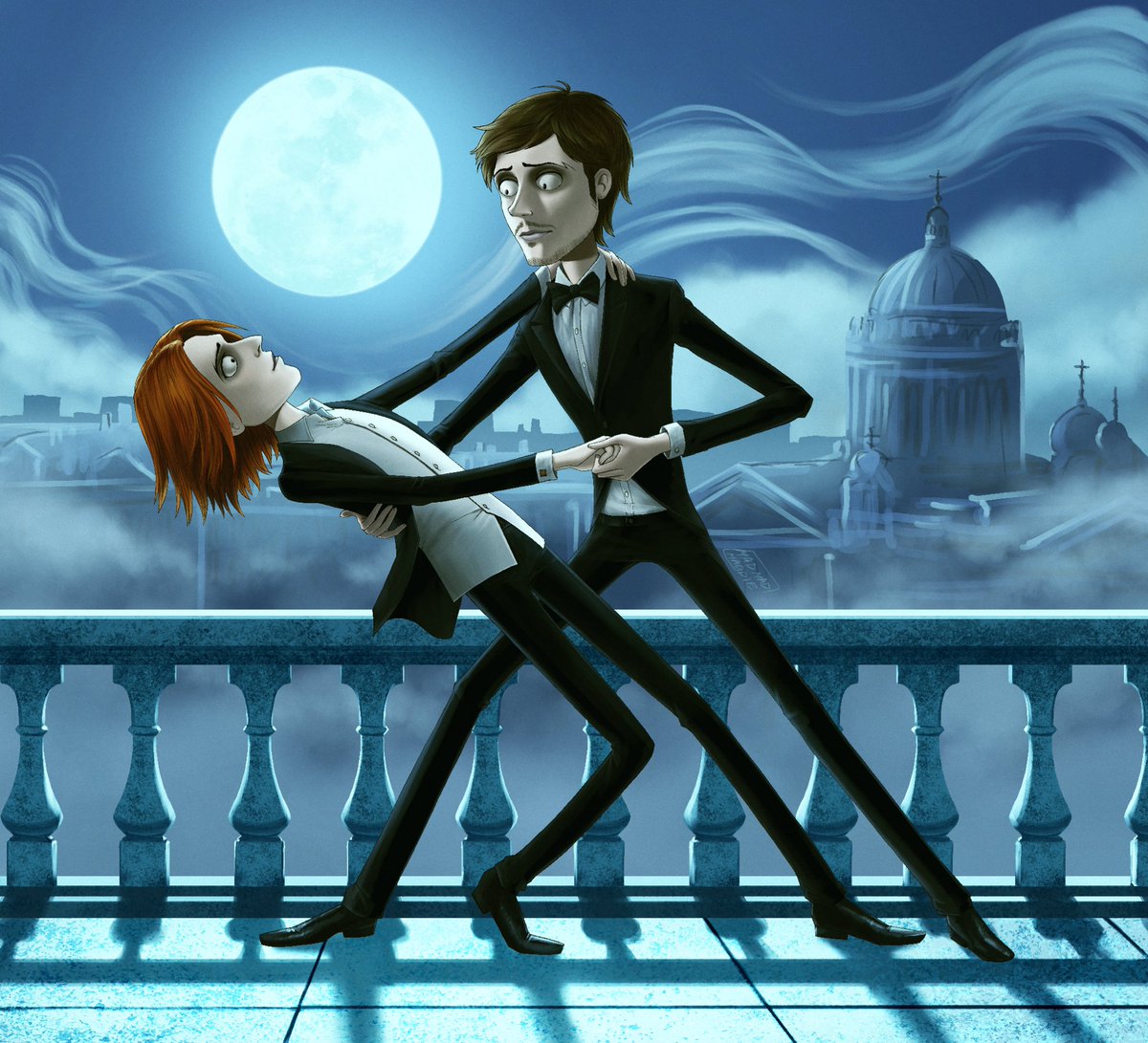 #разгром в стиле Тима Бёртона

Хотела что-нибудь мрачное, а получились танцы под луной🙂