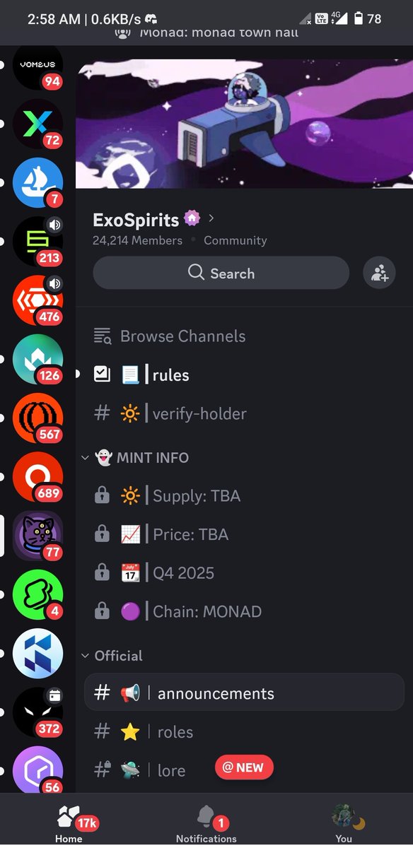 pappu805's tweet photo. @Indianads_ 

New nft project in monad ecosystem.. 

  Don't miss monad community members big chance... 

  EXOspirits  this project try to grab, 
       WL eXOspirit role..... 
Join to discord and grabs this .. 

Total joined members 24214 now...... https://t.co/MAovq8XDS7