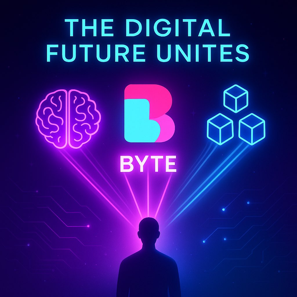 ByteBanditas's tweet photo. 🌍 The digital age is built on two essentials:
🧠 Intelligence from AI.
🔗 Trust from Blockchain.
💜 BYTE connects them — creating a future without limits.

#BYTE #AI #Blockchain #Innovation #FutureReady https://t.co/ny0TjG9bat