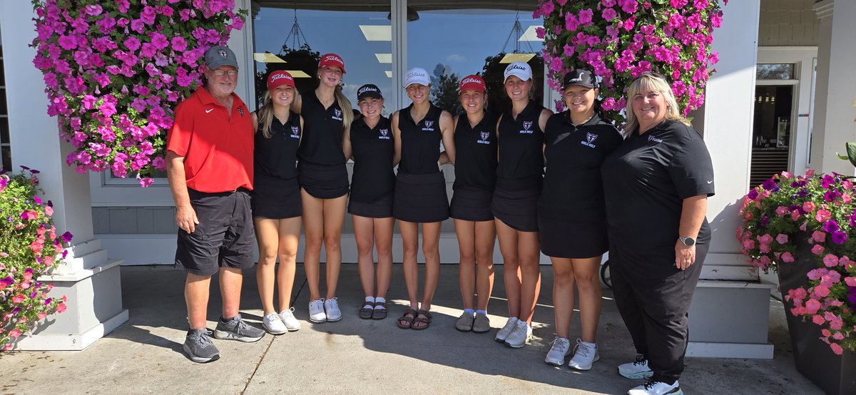ShanleyGolf's tweet photo. Shanley Team qualifies for State! 3rd place finish at EDC. Ani, Lauren and Izzy All-conference! Lauren (6th), Ani (10th) made the All Region tournament team. State next week! https://t.co/gpO87m0Z9E