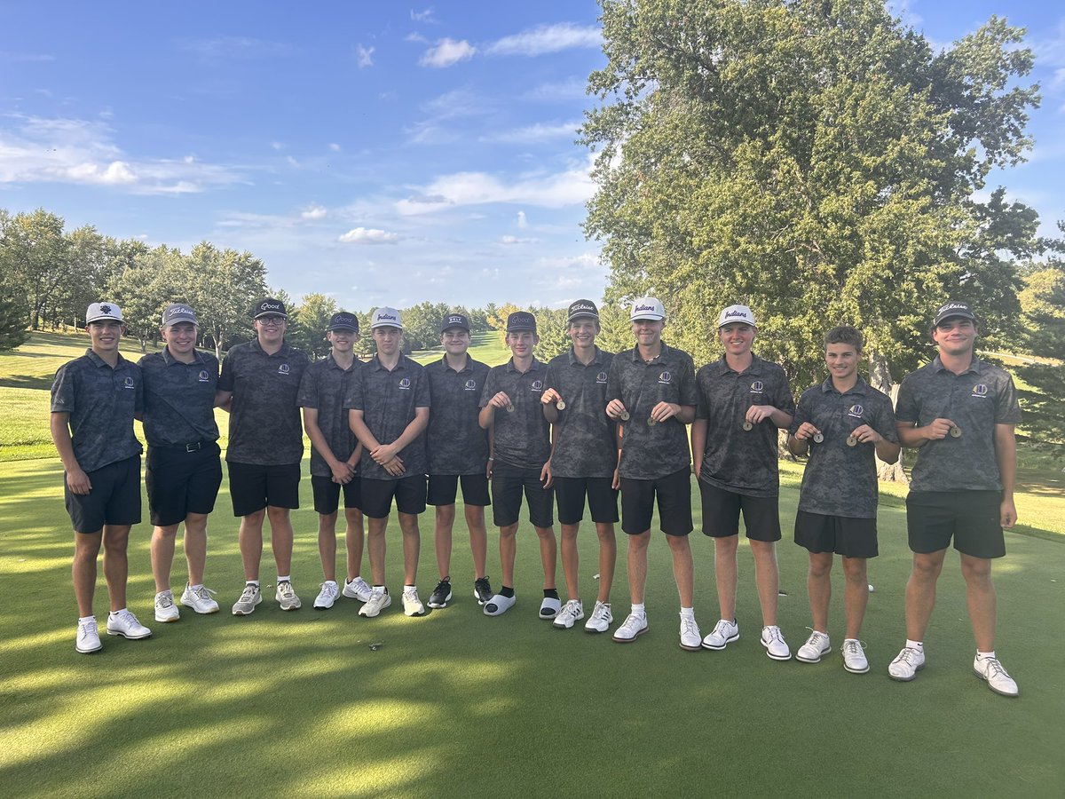 IHSboysgolf's tweet photo. Indianola is your 2025 STEVE SPRAY INVITATIONAL CHAMPIONS!

Team score: 2 over 286

Buchanan takes the ind. medalist with a -4 67!

Burgin takes runner up with a -1 70!

Nailor +3 74
Tupper +4 75
Stockberger +5 76
Gorder +11 82 https://t.co/aIp2EvR7Ge