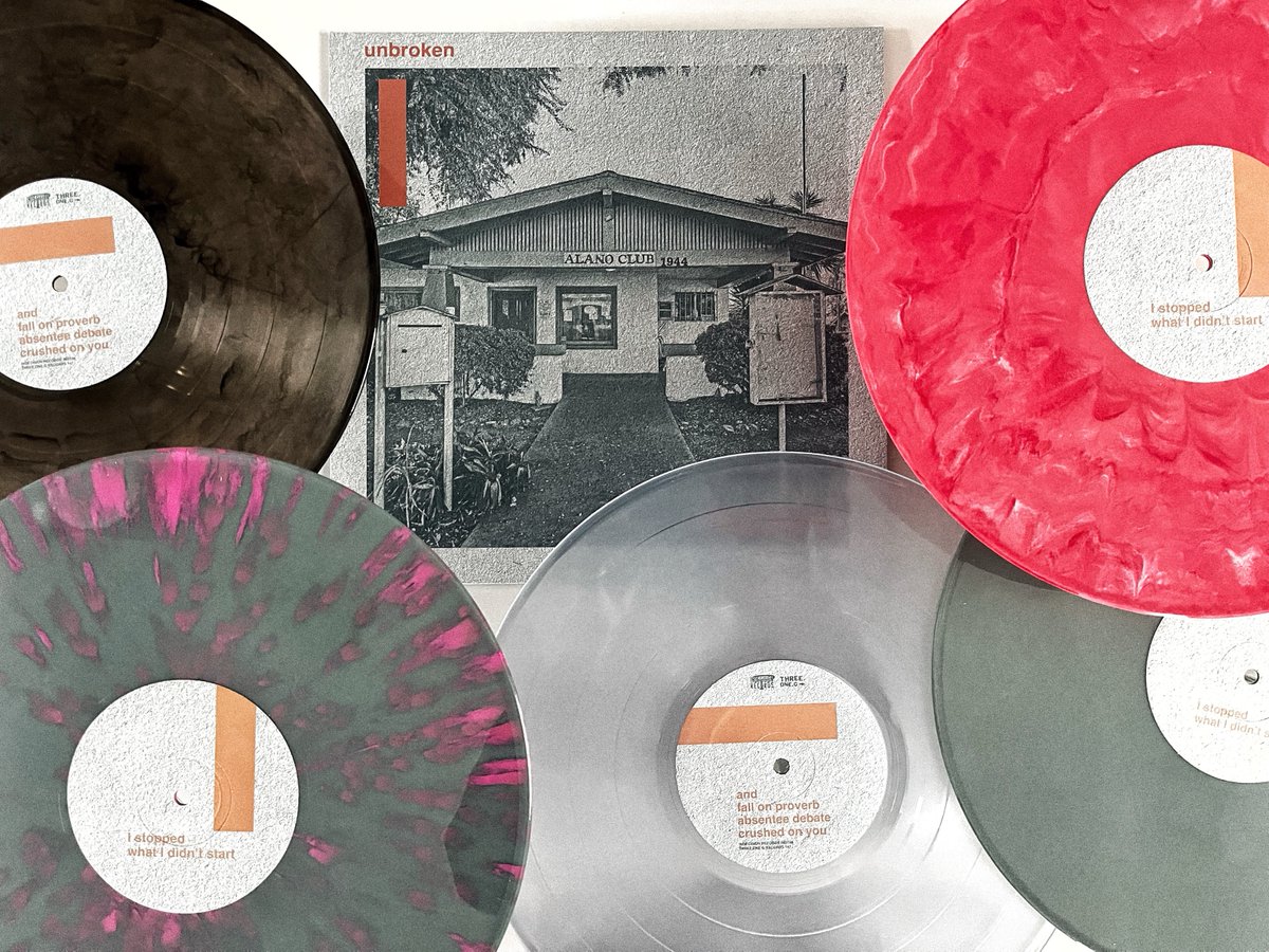 The final two Unbroken EPs “Fall On Proverb” and “Absentee Debate” are now collected together on one 12” EP release entitled “fin.”
threeoneg.com/archive/vinyl/…