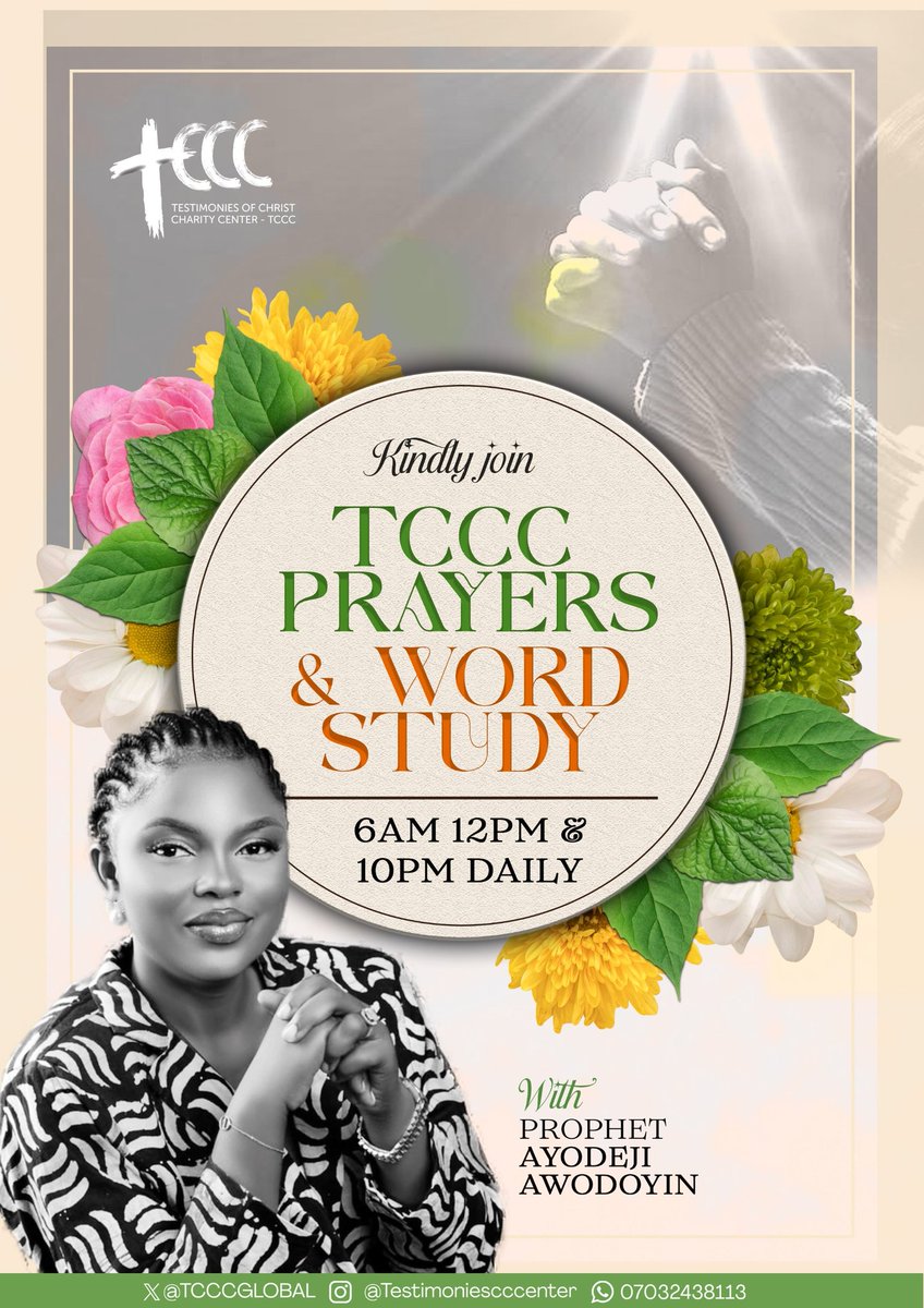 TCCCGlobal's tweet photo. Kindly pray with us tonight, we will be learning about "Jesus as our burden bearer" and studying the book of 2nd Chronicles🤗 The Holyspirit never fails us at @TCCCGlobal kindly join us as we learn through God's servant @AyoBello0 https://t.co/NDf77ELwdm