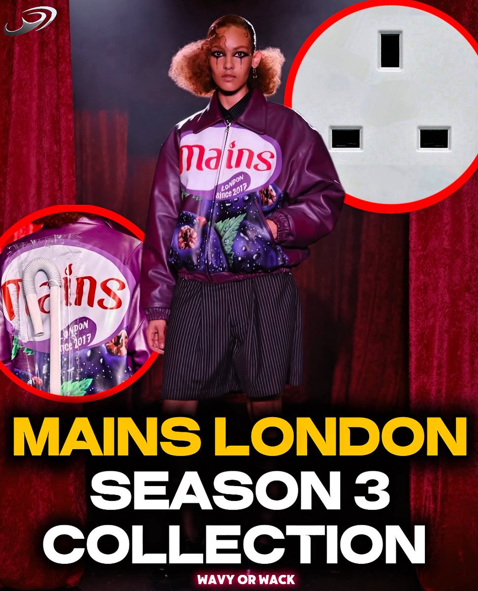wavywagyutv's tweet image. #LFW: @mainslondon SS26 (Season 3) Runway at London Fashion Week 🧃

#MAINS first launched back by @skepta in 2017. With heavy inspiration from Franco Moschino, he describes the brand as a representation of “hood luxury,” creative directed and designed by him and @mikey_pearce.