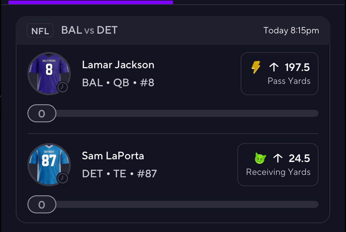 parlay_plug's tweet image. LAMAR JACKSON 197.5 PY📉.

Sam LaPorta Over 24.5 Rec Yards🏈

📝 100% HR this season, last 3/4 TEs have cashed their receiving yards vs the Ravens. Ravens are allowing 93 rec yards to TEs. 

📊 @propsbotai

👇TRY IT FOR FREE

🔗 link.propsbot.ai/lukonATm6tb

#PrizePicks #NFLProp