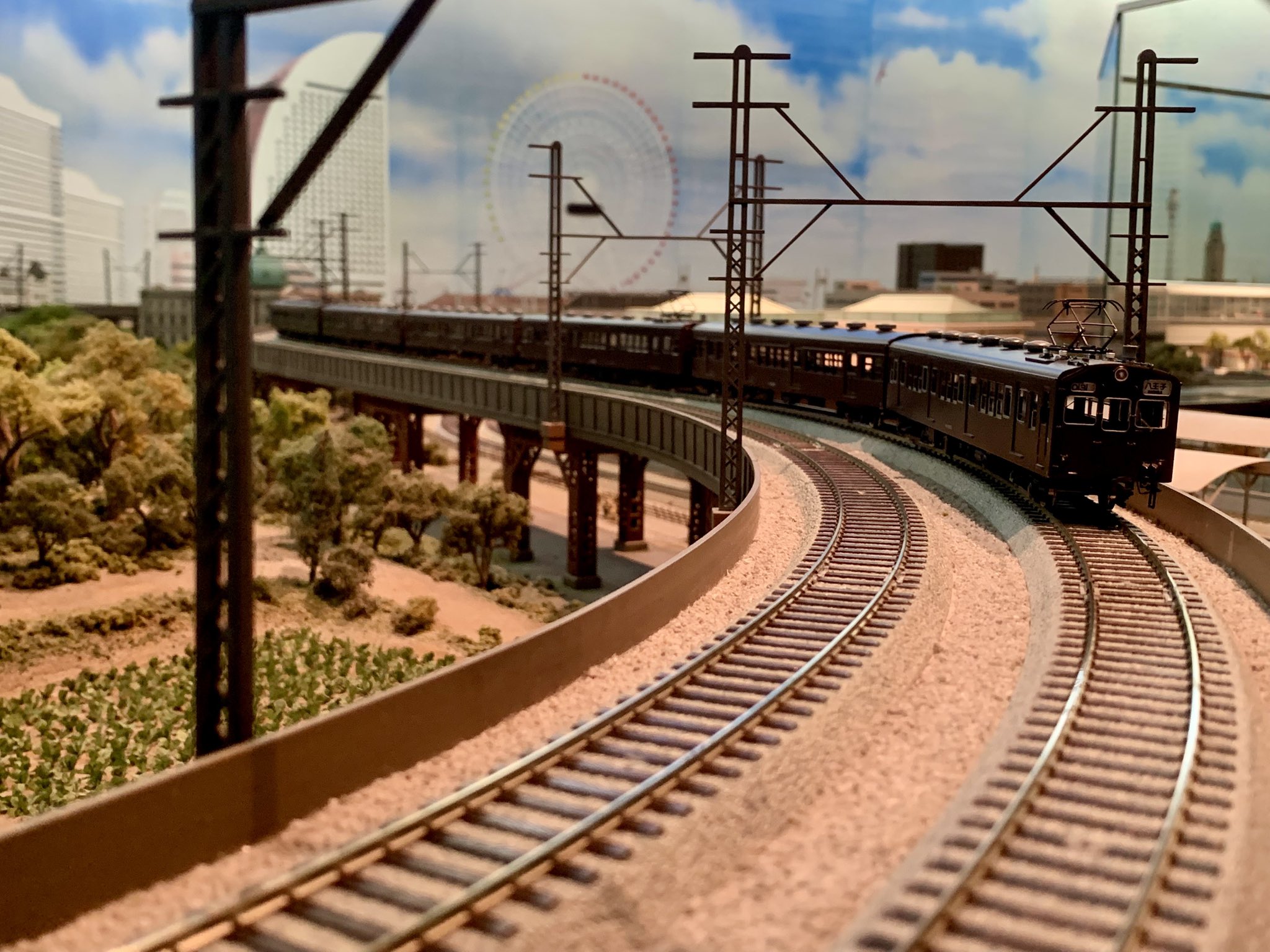 鉄道模型ジオラマ　(鉄道模型付き) 鉄道模型 ジオラマ付レイアウトフルセット ミニレイアウトセット