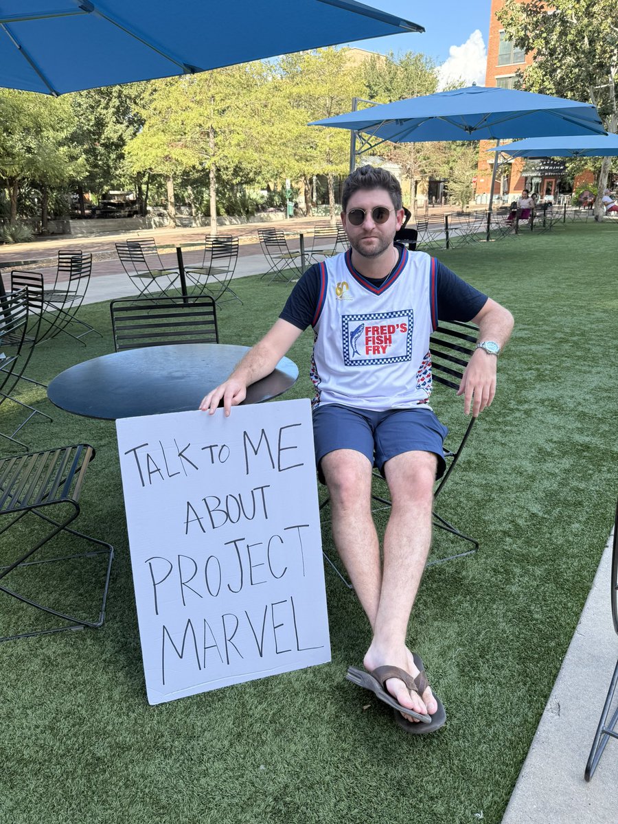 MichaelKarlis's tweet photo. Anyways, I’ll be the Pearl asking folks about their thoughts on Project Marvel until 6:30pm. Swing by if you wanna talk. https://t.co/2PkX8ULGRr