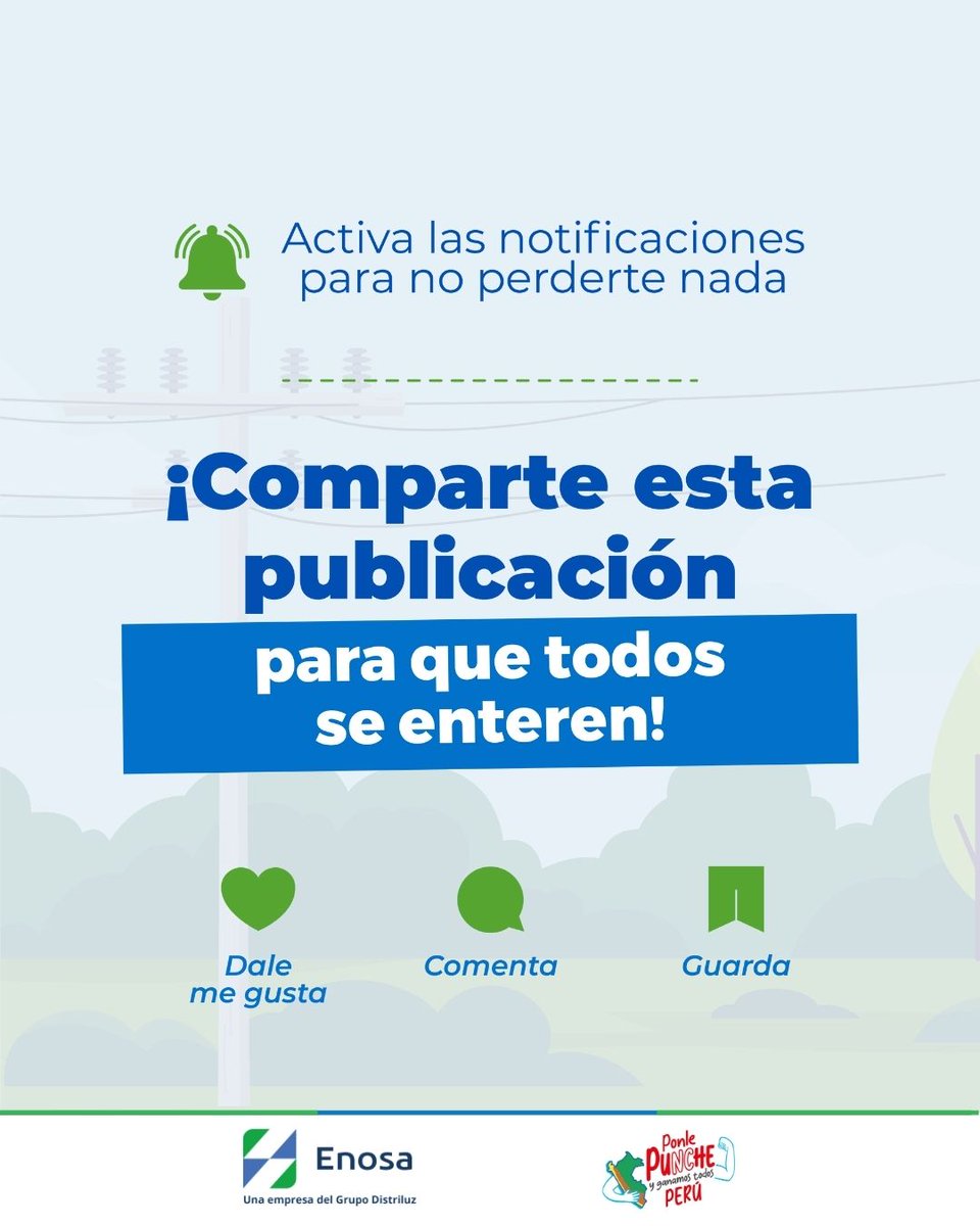 EnosaOficial's tweet photo. Que la diversión no se enrede con el peligro. ⚠️ Un simple objeto en un cable puede ser una amenaza. ⚡️ ¿Sabes por qué? Dale un vistazo a este post para conocer el riesgo y comparte este mensaje vital para cuidar a los demás. 📲💖
#Enosa #EstamosContigo #GrupoDistriluz #TrabajamosParaTuDesarrollo