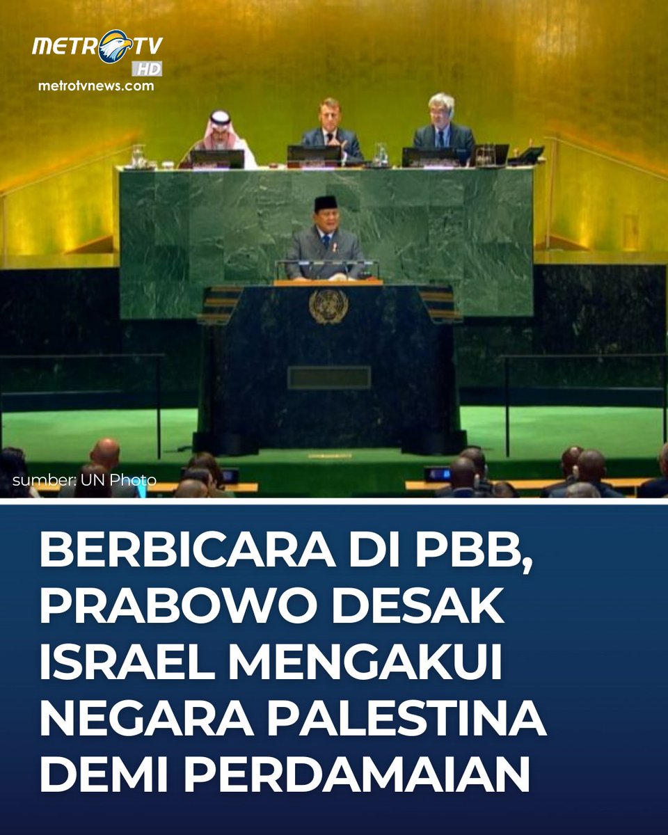 Presiden Prabowo Subianto mendesak Israel untuk segera mengakui kemerdekaan Palestina sebagai prasyarat utama terwujudnya perdamaian di Timur Tengah.

Dalam pidatonya di Konferensi Internasional Tingkat Tinggi untuk Penyelesaian Damai atas Masalah Palestina dan Implementasi
