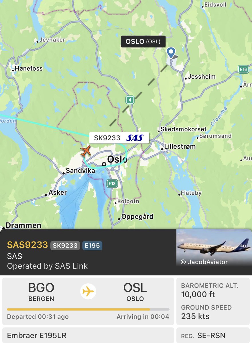 sentdefender's tweet photo. Inbound flights are now also being diverted from Oslo Gardermoen Airport in Norway, following reports of unidentified drones operating in the airspace near the airport, similar to the ongoing incident in Denmark. https://t.co/Hy1SgkzWcU