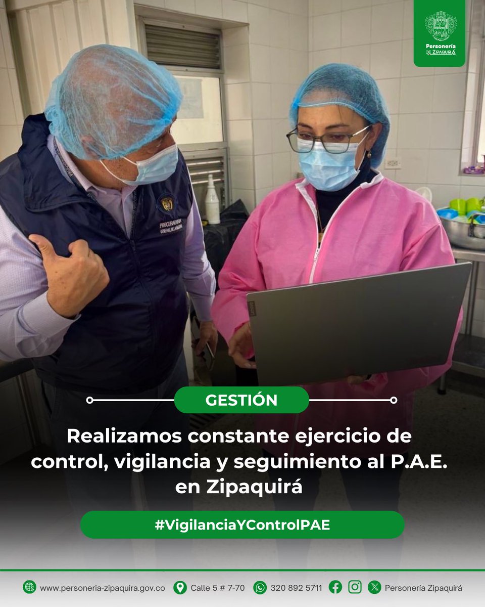 🍎👦🏻👧🏻🍪 Realizamos constante ejercicio de control, vigilancia y seguimiento al P.A.E. en Zipaquirá

☝🏻A los hallazgos y observaciones encontrados, se les efectuará el respectivo seguimiento e igualmente, se escalarán a las entidades competentes. 

#PAEenZipaquirá