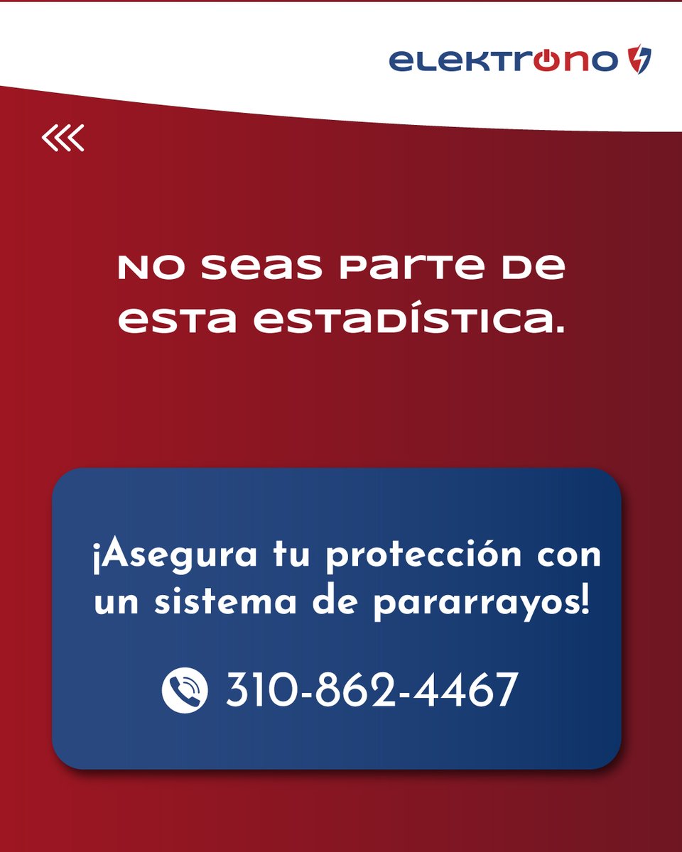 abenetco's tweet image. Colombia es un país con una alta incidencia de tormentas eléctricas. Un gran porcentaje de hogares y negocios sigue desprotegido, y eso pone en riesgo lo que más valoras.

Protege tu familia y tus bienes con un sistema de pararrayos.

#Elektrono #ProteccionContraRayos #Pararrayos