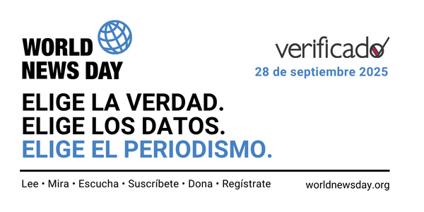 En un mundo plagado de desinformación, interferencia política y creciente autoritarismo,  el #DíaMundialDeLasNoticias2025 busca tu apoyo para destacar el verdadero valor y el profundo impacto del periodismo.

#EligePeriodismo porque #LosHechosImportan
#WorldNewsDay2025