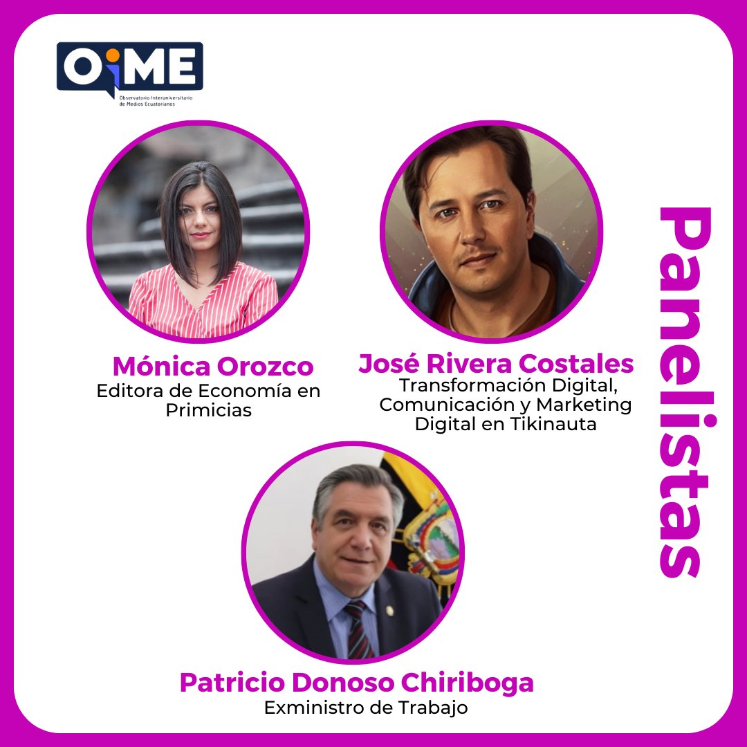 📢 Este miércoles 24 de septiembre, 20.00, conéctate al #DivúlgaloTodo en <a href="/OimeEcuador/">OIME</a>:

Con:
José Rivera <a href="/tikinauta/">Tikinauta</a> 
<a href="/mony2046/">mónica orozco</a> <a href="/Primicias/">Primicias</a> 
<a href="/DonosoEcuador/">Patricio Donoso</a> 

Moderan:
<a href="/pamelajcruz/">Pamela Johana Cruz</a> 
<a href="/Gerachoquito/">Gerardo M.</a> 

🔔Activa el recordatorio 👇
acortar.link/4W3oc3
