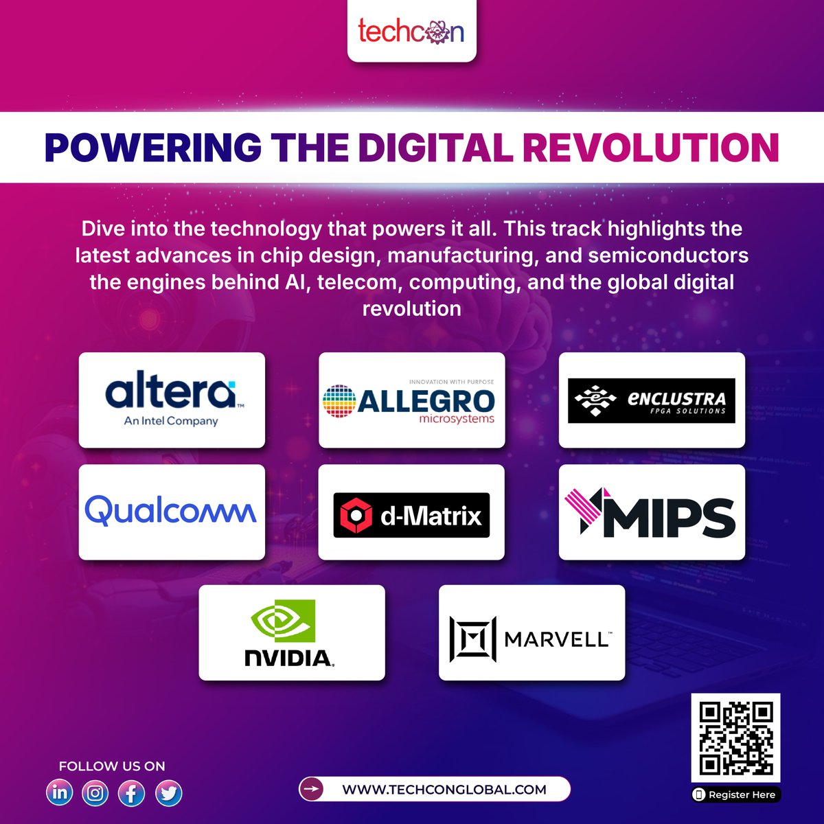 TechCon_Global's tweet image. ⚡ Powering the Digital Revolution
Chips & semiconductors are the engines behind AI, telecom & global computing.
💡 The breakthroughs here drive the future.
👉 Follow TechConGlobal for more.
#TechConGlobal #SemiconductorInnovation #FutureOfTech #TechConSoCal2026…