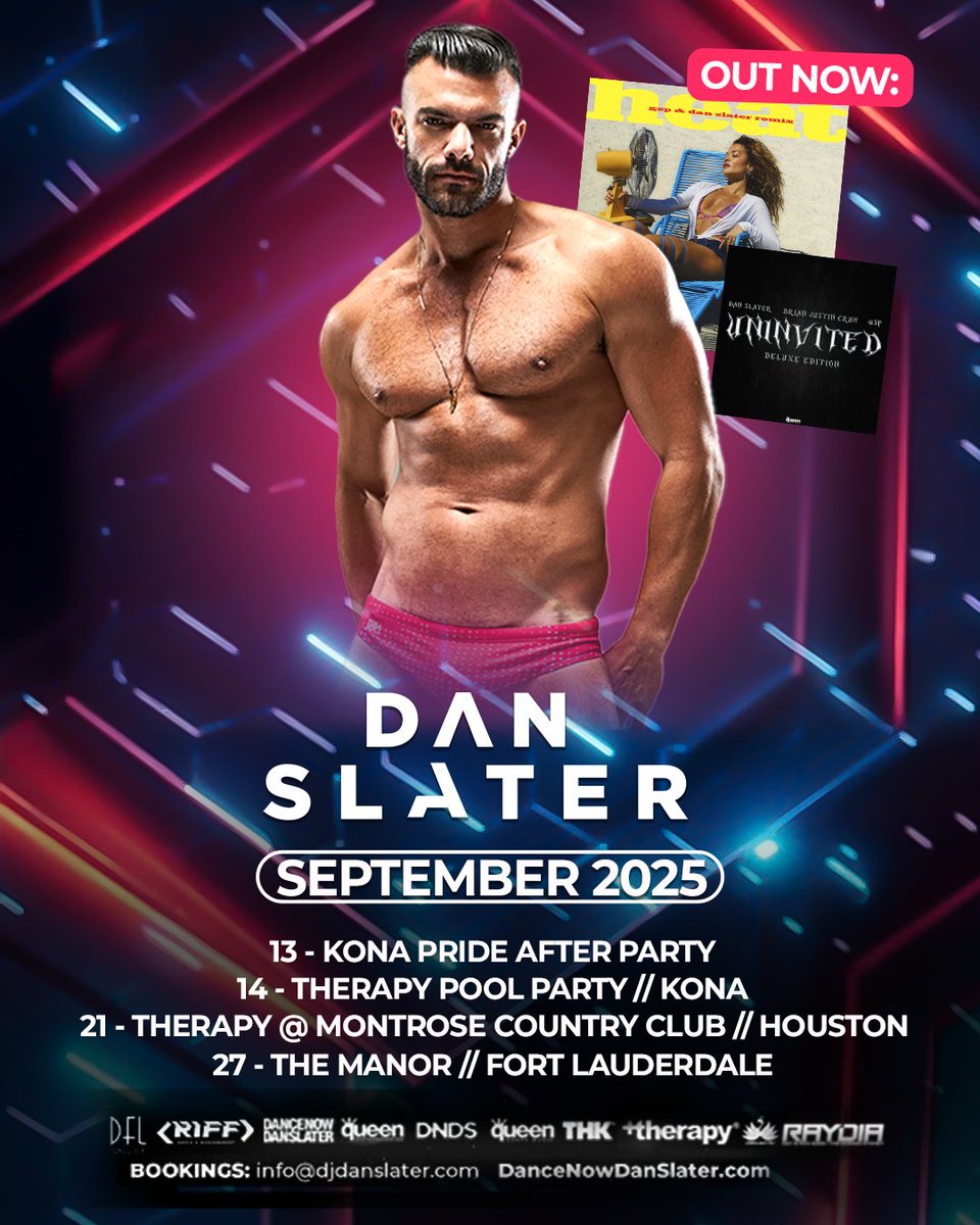 DanielSl8r's tweet photo. DAN SLATER - SEPTEMBER 2025
Bookings: info@djdanslater.com
https://t.co/zQsAk5JZre
📷: @travislanephoto | Travis H. Lane Photography
#DJDanSlater #DanSlater #DJTour #DanceNowDanSlater https://t.co/4Hgjc4fdE2