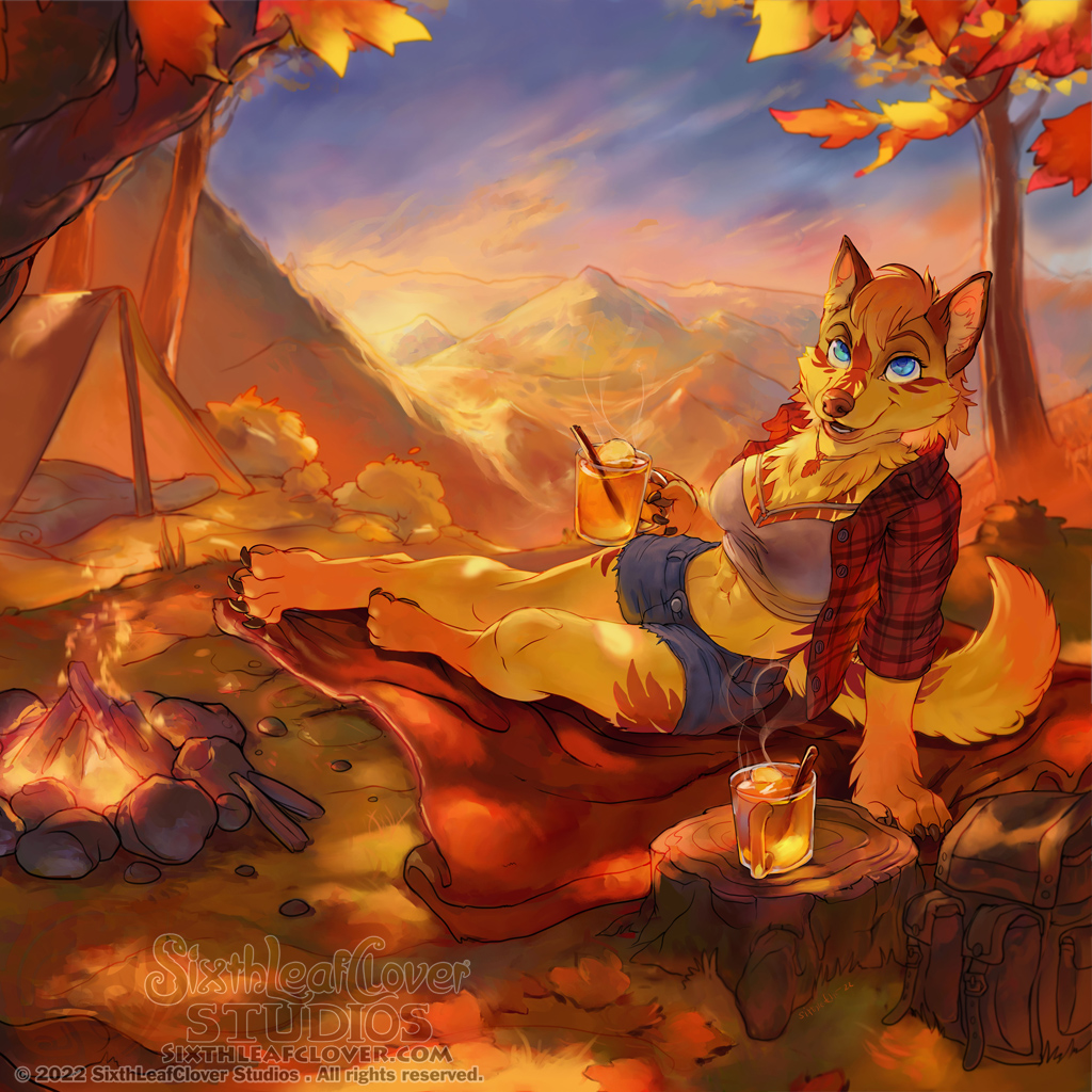 Happy first day of Fall! 🍂 Would you like some apple cider or pumpkin spice latte with this lady?