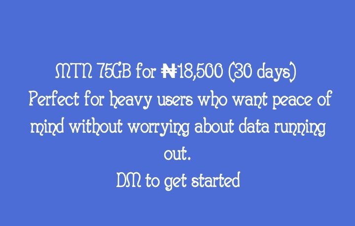meedah2000's tweet image. 🚀 🚀 MTN 75GB Deal 🚀
Stay connected all month for just ₦18,500 💯

✅ Great for streaming, work &amp;amp; business
✅ No daily renewal stress
✅ Instant delivery, trusted plug

📩 DM / WhatsApp 👉 08163493683

#Mtn75GB #BulkData #SmartBrowsing