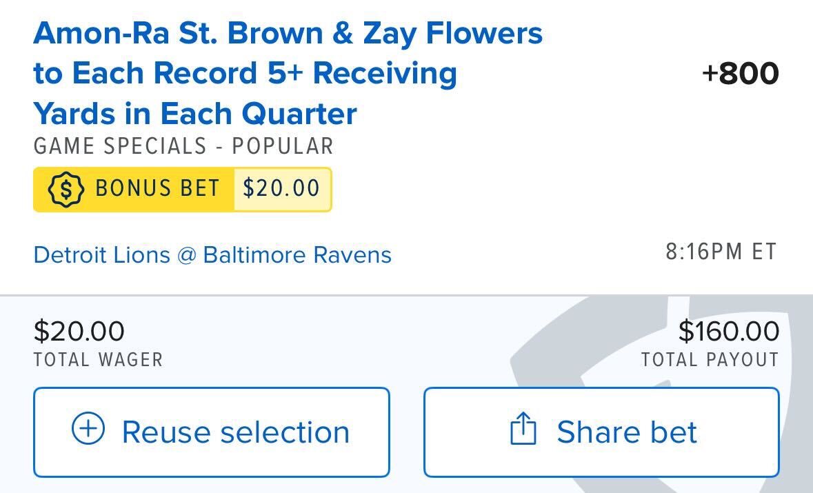 CodyBrownBets's tweet image. 🎁 Using $20 of my bonus on this +800 tonight.

🔗 FanDuel link: bit.ly/MNFbonus

Retweet this post and you’ll go into the draw to win a $150 NFL Shop voucher. 

I’ve got 15 more to give away. 🤝
