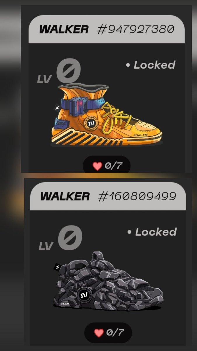 Wammy262's tweet photo. Great to get another 2 #STEPNEMBER4 #airdrop shoes. Perfect to mint and burn for Energy.
Pushing to use 70E in a week got me to do my first MB sessions. 
#week4 is easier with 3 shoes to be burnt - complete ready for Haus renewals https://t.co/BebZlqDA58