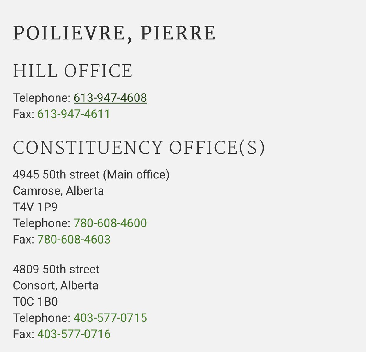 thevivafrei's tweet photo. I just called @PierrePoilievre’s office and left a voicemail.

Gave him my name, telephone number.

And summarizing the gist of my message: I expressed my absolute astonishment at his silence over the issue of the ostriches. Asked whether it was as a result of ignorance of the situation, or tacit approval of the situation. Mentioned that he probably saw some of my tweets and constructive criticism from the election, and that he seems to have learned zero lessons from that humiliating defeat in terms of actually being the leader Canada needs.

I don’t expect him to call me back.

But I encourage everyone to call and leave a voicemail as well.

The so-called leader of the so-called opposition of the so-called conservative party seems to have forgotten what those words actually mean…