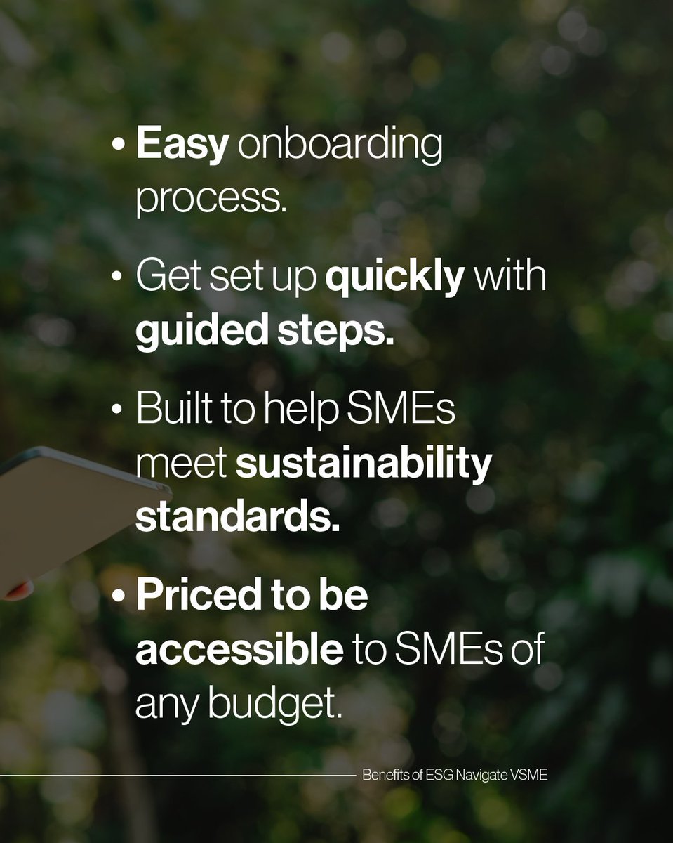 VZ_Connect's tweet image. Affordable, automated, and made for SMEs 💻

Report smarter for just €700/year: visionzeroconnect.com/solutions/vsme

#SmallBusinessTools #ESGNavigateVSME #simplifyreporting #SMEs