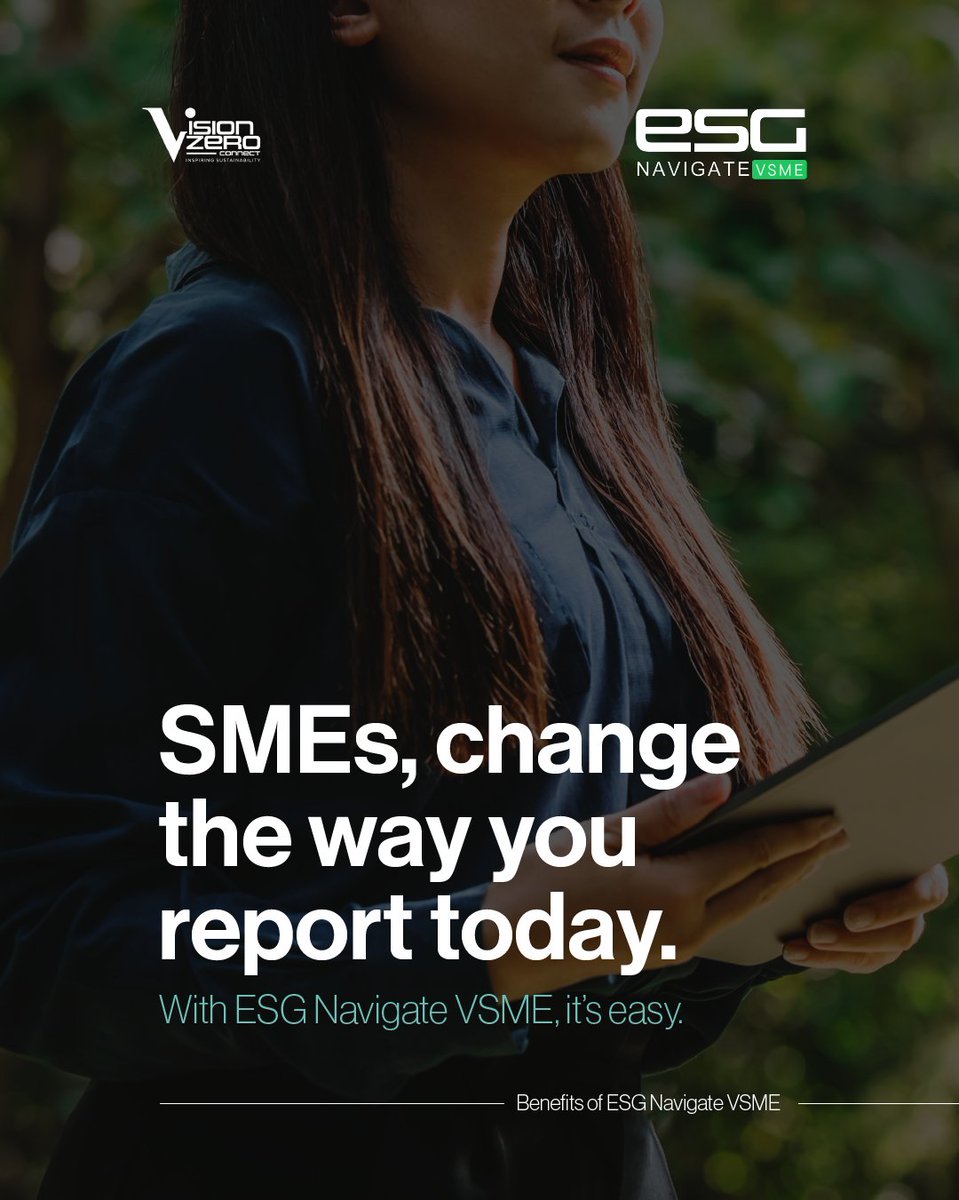 VZ_Connect's tweet image. Affordable, automated, and made for SMEs 💻

Report smarter for just €700/year: visionzeroconnect.com/solutions/vsme

#SmallBusinessTools #ESGNavigateVSME #simplifyreporting #SMEs