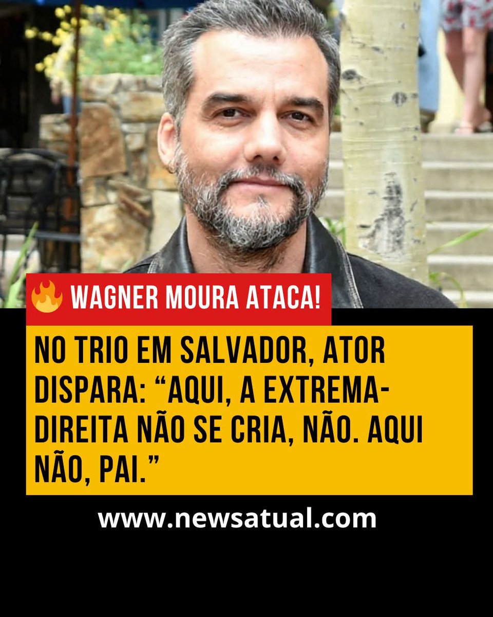 Esse lixo chamado Wagner Moura mora nos Estados Unidos e veja o que ele fala sobre a direita
<a href="/marcorubio/">Marco Rubio</a>
<a href="/realDonaldTrump/">Donald J. Trump</a>
<a href="/DonaldJTrumpJr/">Donald Trump Jr.</a>

@bolsonarobra
<a href="/BolsonaroSP/">Eduardo Bolsonaro🇧🇷</a>
This trash, called Wagner Moura, lives in the United States and see what he says about the right.