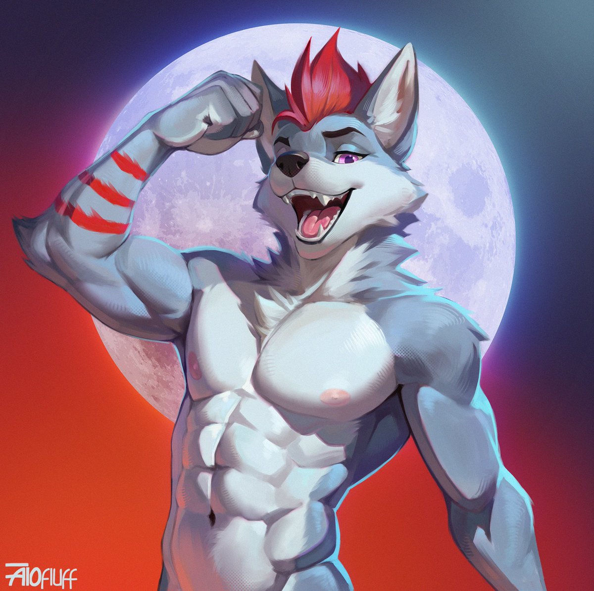 AioFluff's tweet photo. Flexin~ 

Finished Commission for @BadwolfBrock 

#furryartist #furry https://t.co/hMIpF6iIM6