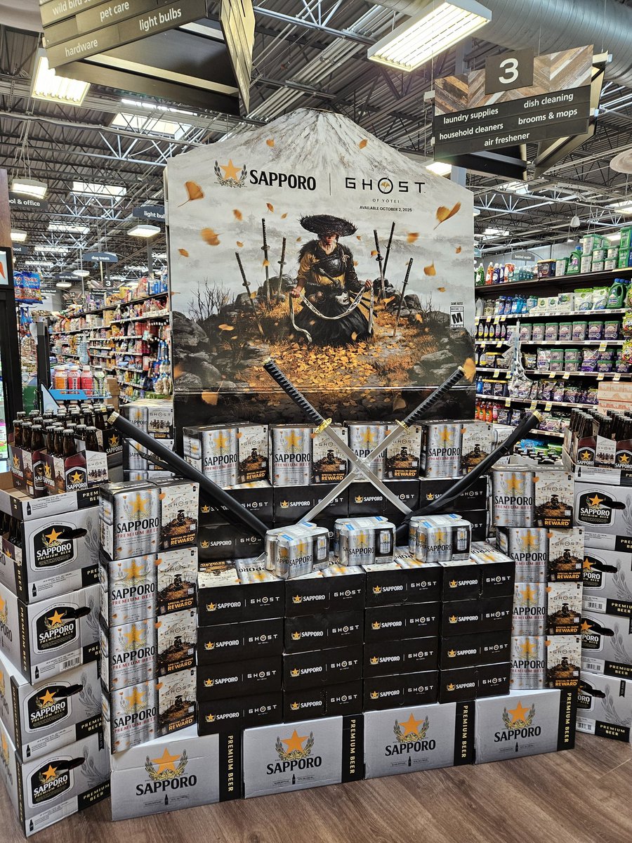 Found Ghost of Yotei x Sapporo beer at my LA supermarket.