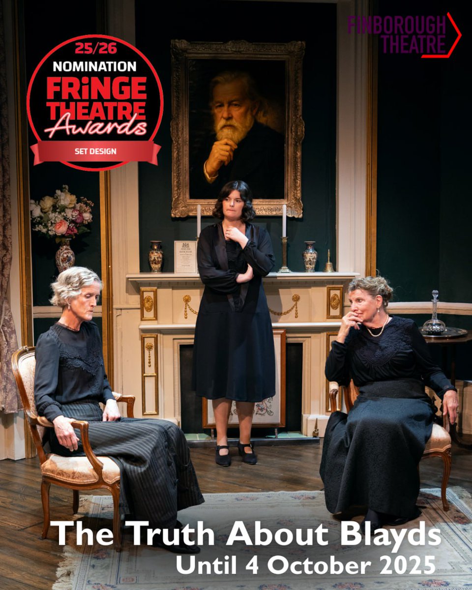 We are nominated!

Congratulations to <a href="/AMarkerDesign/">Alex Marker</a>, whose set design has received a Fringe Theatre Award nomination!

All performances nearly sold out. For details of our Returns policy, please visit the <a href="/finborough/">Finborough Theatre</a> website.

🗓 Until 4 October 2025
📍 <a href="/finborough/">Finborough Theatre</a>
🎟 #linkinbio
