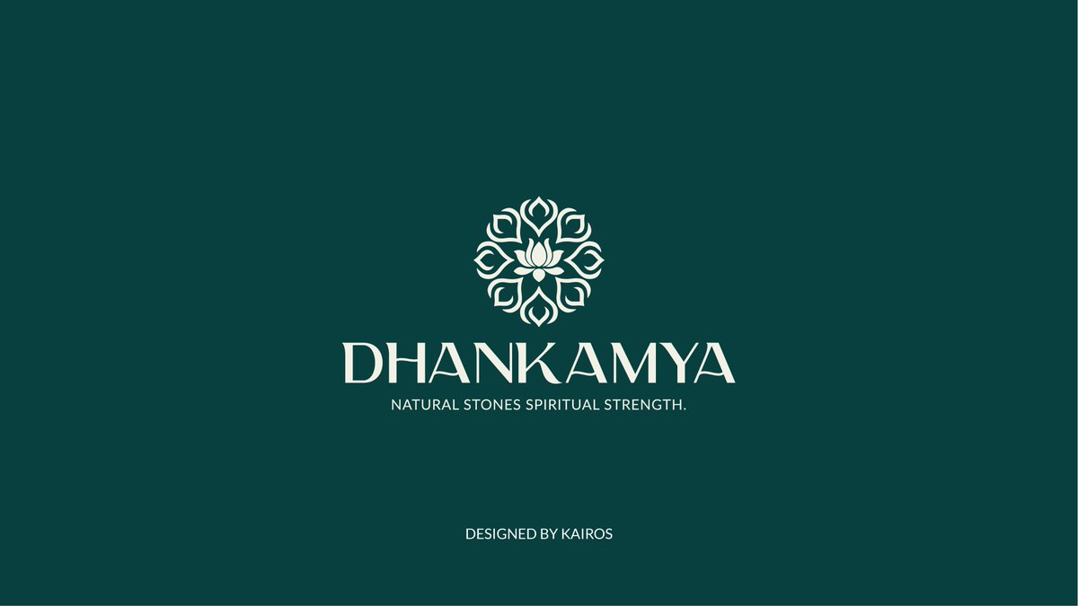 kairosartifex's tweet photo. Just wrapped a brand identity
A jewellery brand rooted in natural stones &amp; spiritual strength.

The lotus in the logo stands for purity + growth, the symmetry gives it balance, and the palette keeps it timeless, elegant.

It turned out great!!

#minimalistlogo #logounveiled https://t.co/AzmieYUvHL