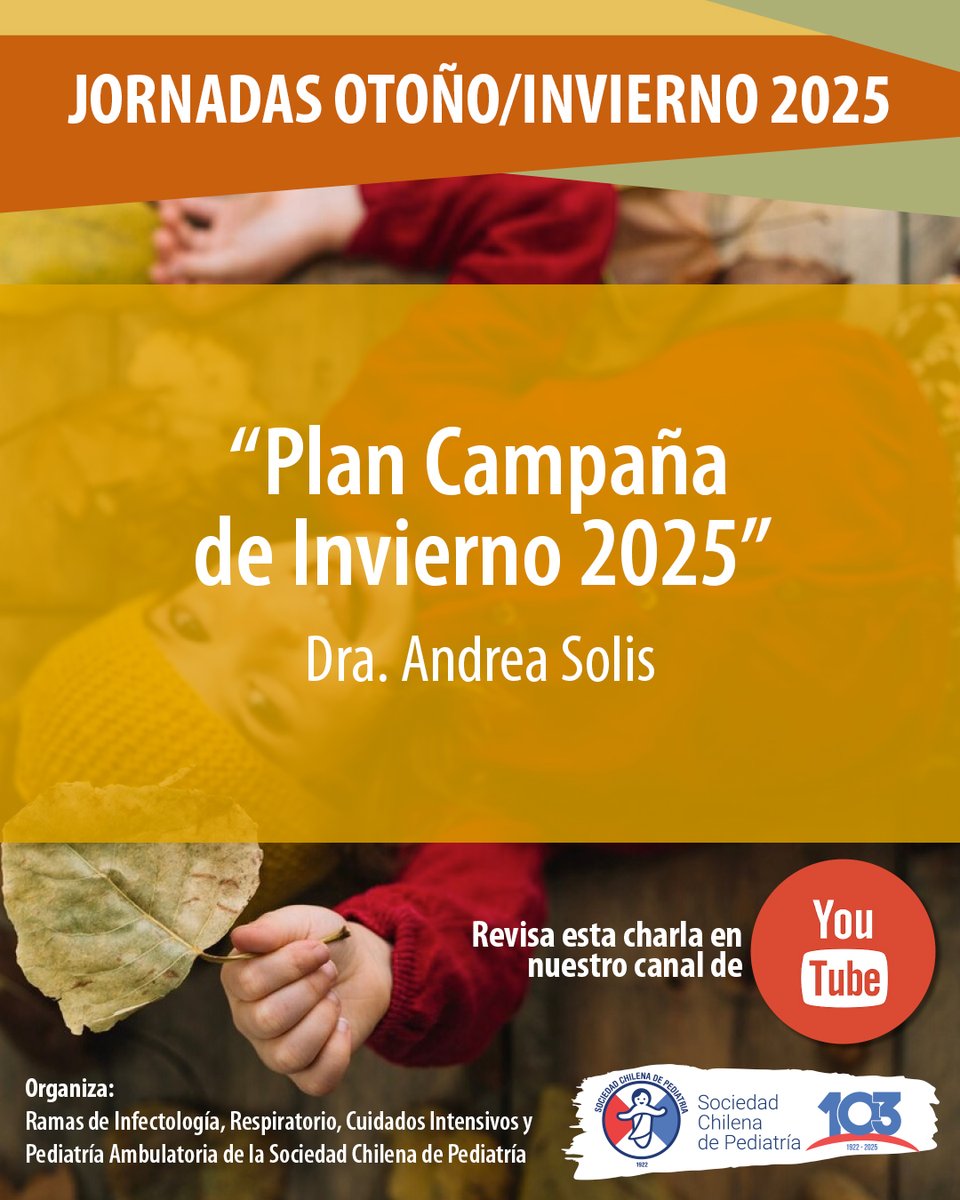 MIRA ESTE VIDEO 📹| "PLAN CAMPAÑA DE INVIERNO 2025"

Ingresa a Youtube y revisa el video con la presentación de la Dra. Andrea Solís, quien presentó como Jefa de División de Gestión de la Red Asistencia, en las Jornadas Otoño/Invierno.
Mira el video youtube.com/watch?v=Jxoj3r…