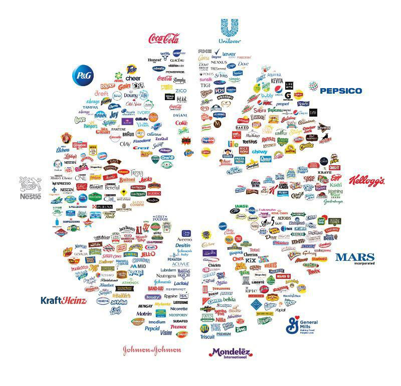 SuperIntrsting's tweet image. 11 companies that own pretty much every brand
