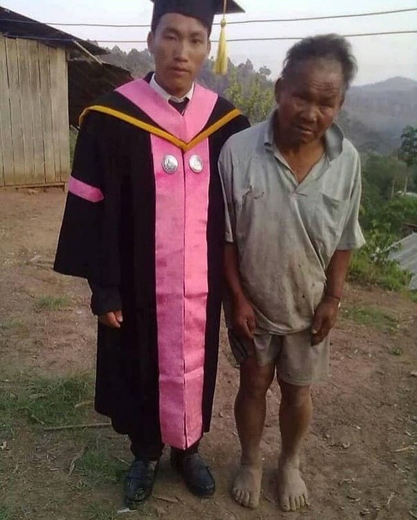awkwardgoogle's tweet image. This farmer sold everything he had to get his son to college.