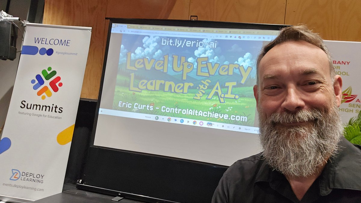 ericcurts's tweet image. Had a wonderful day at the Auckland, New Zealand Summit presenting on AI, Google tools, Chromebooks &amp;amp; more! Thanks so much to the amazing educators, @GoogleForEdu @DeployLearning @Everwayglobal 

Resources for all my sessions at bit.ly/curts-pd

#edtech #GoogleEDU