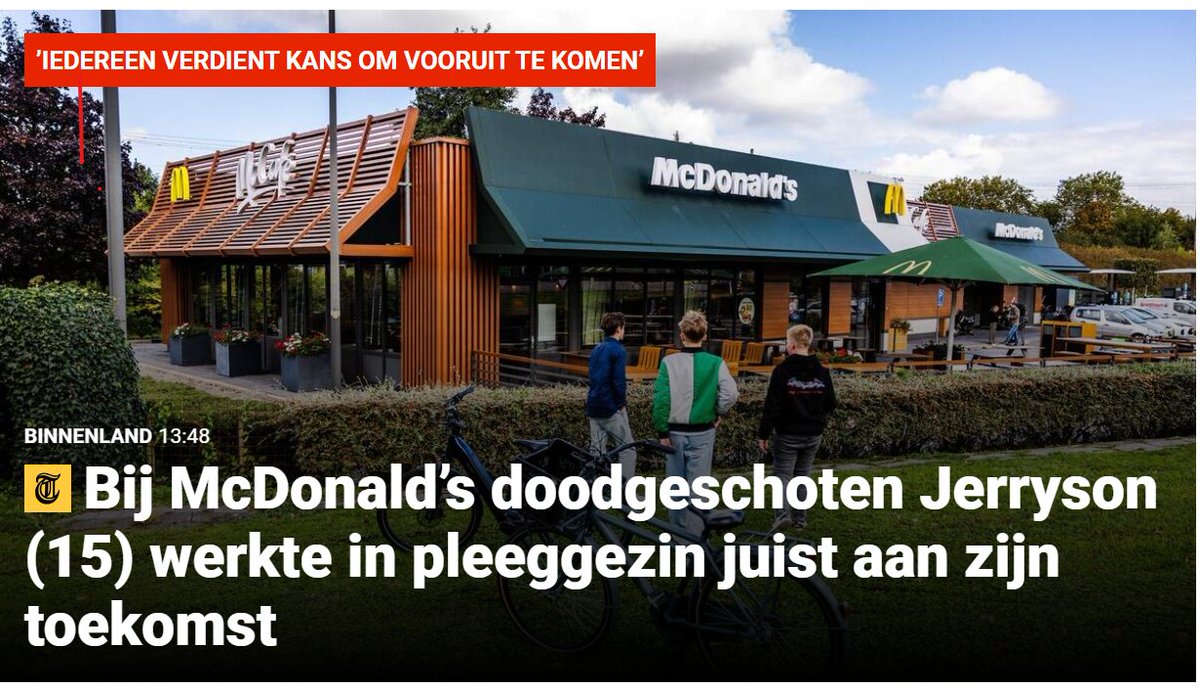 Gezien het feit dat hij met een pistool gewapend fat bikes aan het jatten was, kunnen we er van uitgaan dat dat "werken aan" mislukt was.