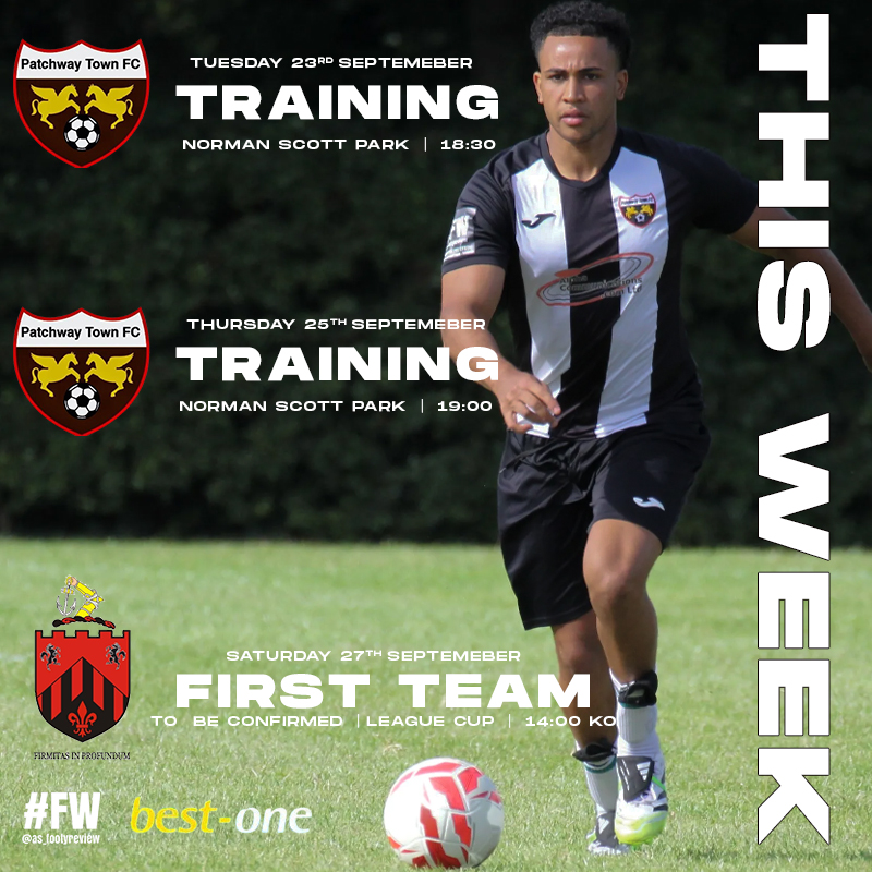 This week's schedule

The first face Shirehampton Reserves in the League Cup, with the home ground to be confirmed!

Whether you’re experienced or just love the game, everyone is welcome to come to training. Come join the squad and be part of the project!