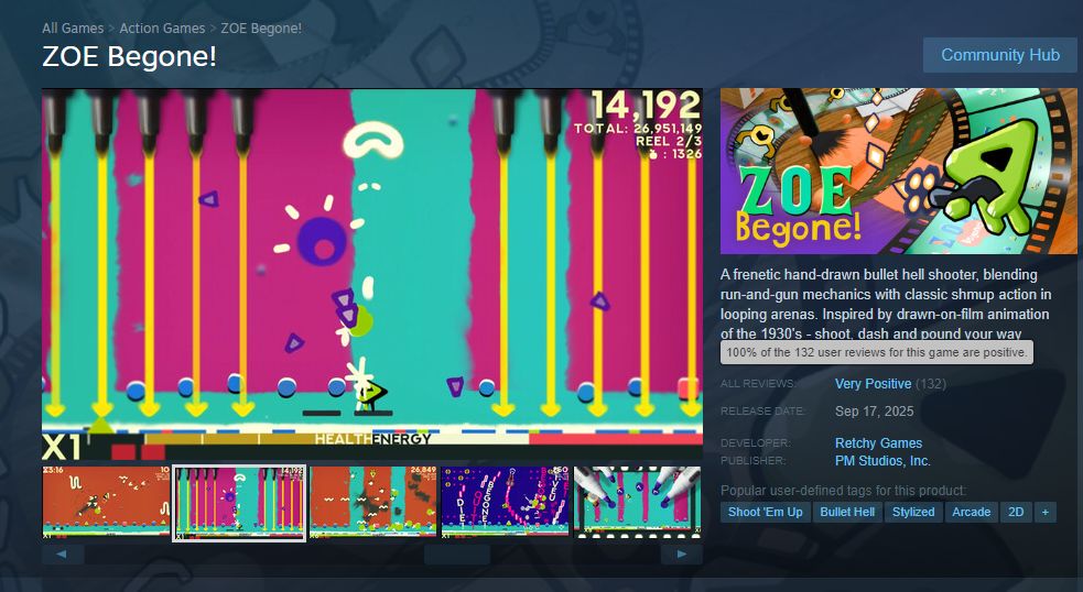 Zoe Begone! has a 100% rating on Steam!🥳  

Trust us and the reviews, it's pretty good...we're totally unbiased🖌️ 
@retchy