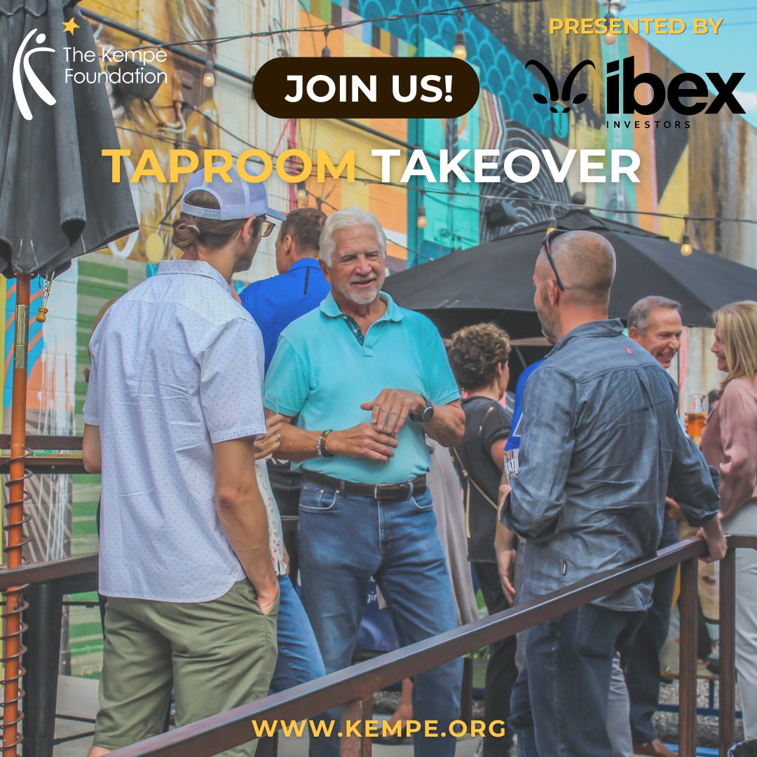 Taproom Takeover is next week! Have you secured your spot yet? Hear from special guest speakers &amp; learn about Kempe's latest initiatives. Did we mention the free drinks and snacks?

Don't miss out on this fun &amp; informative evening! kempe.org/taproomtakeove….
