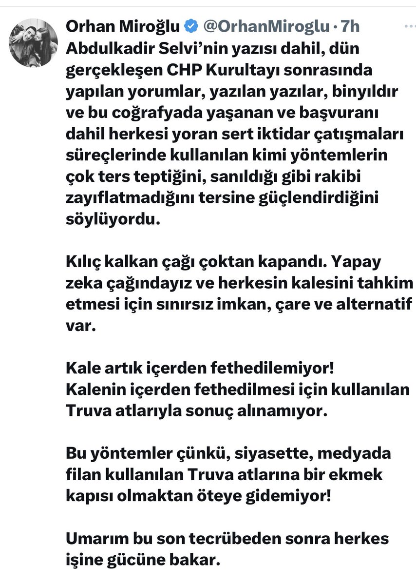 Çok enteresan bir çıkış